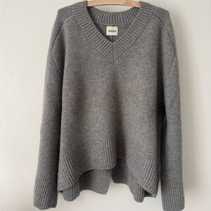 Khaite Grey Isabelle Cashmere Sweater.